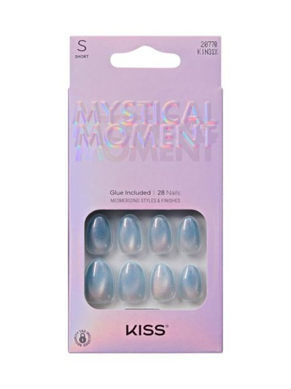 KISS Mystical Moment Short Nails Kin31x Light Blue